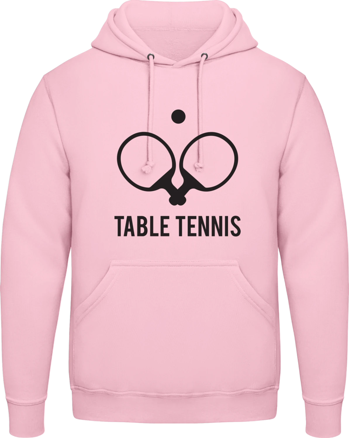 Table Tennis - Baby pink AWDis man hoodie - Front