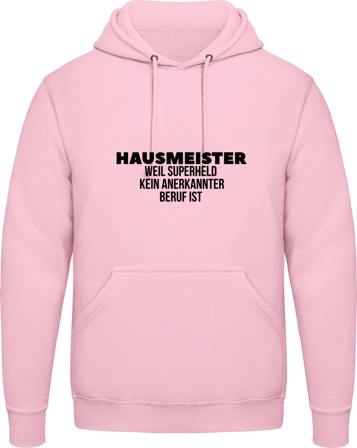 Hausmeister weil Superheld kein anerkannter Beruf ist - Baby pink AWDis man hoodie - Front