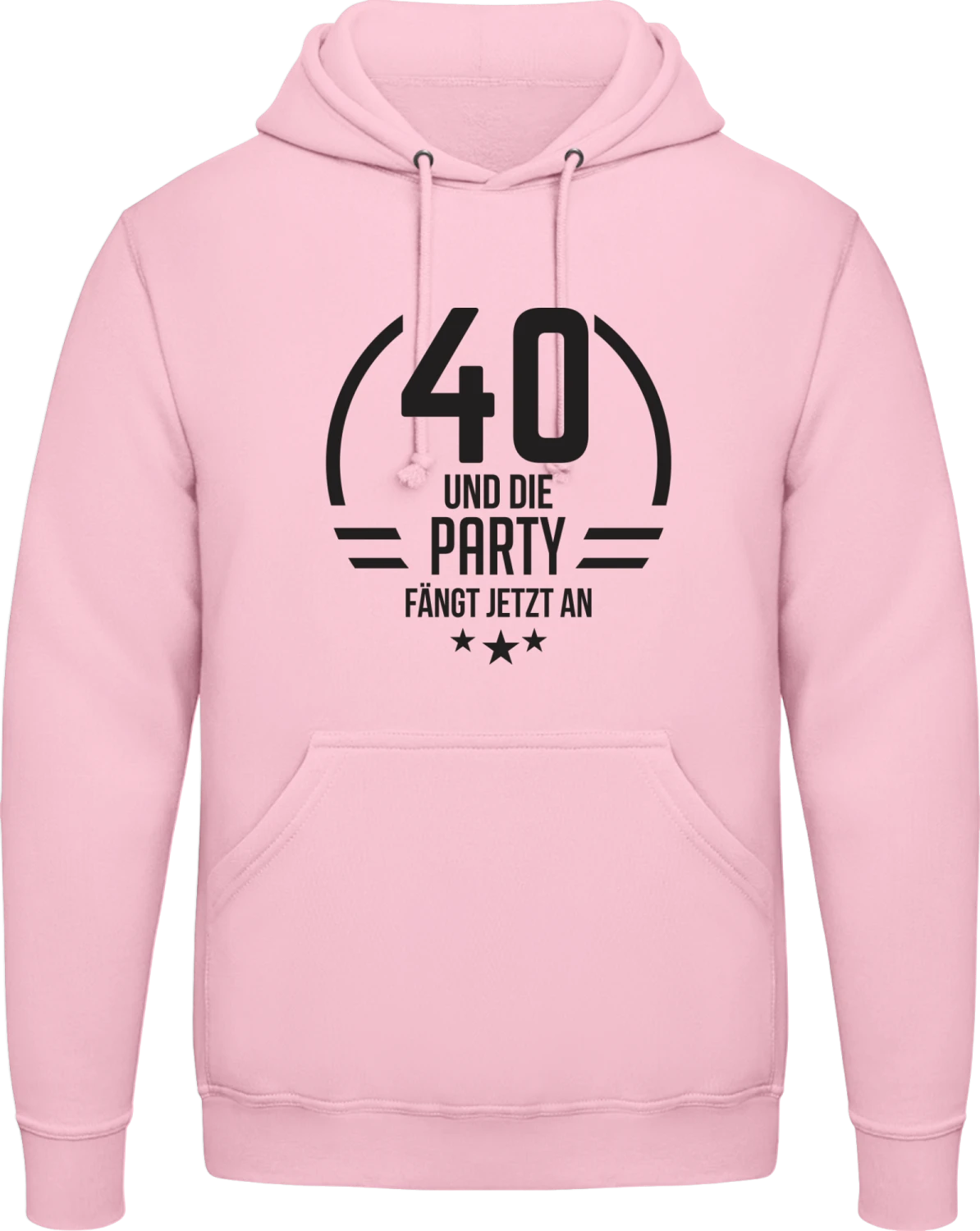 40 und die Party fängt jetzt an - Baby pink AWDis man hoodie - Front