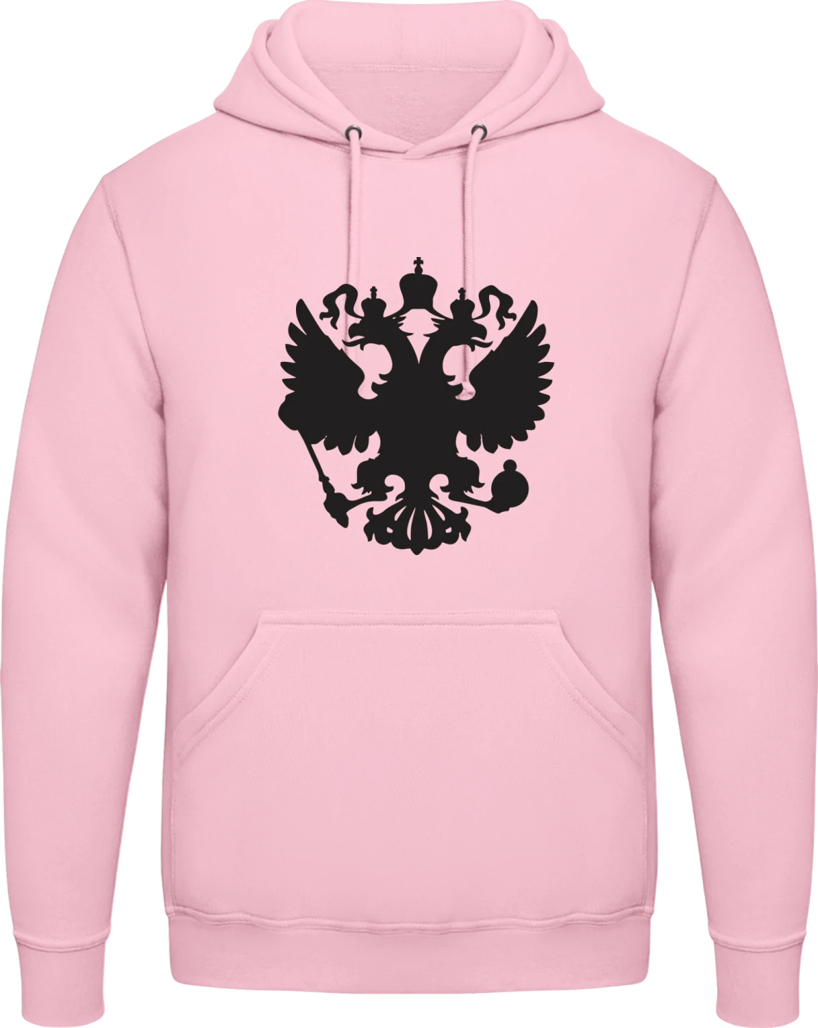 Russian Eagle Flag - Baby pink AWDis man hoodie - Front