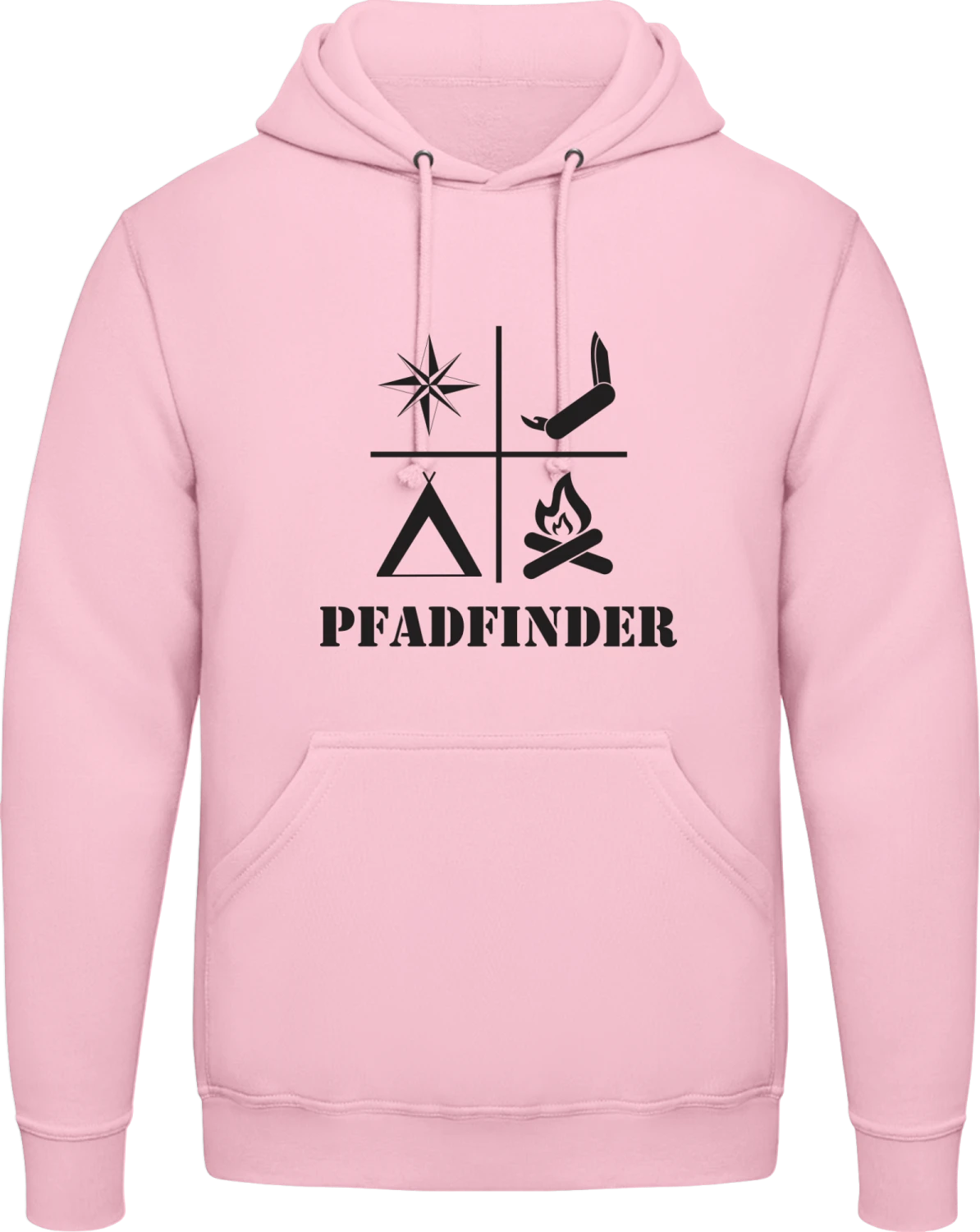 Pfadfinder - Baby pink AWDis man hoodie - Front