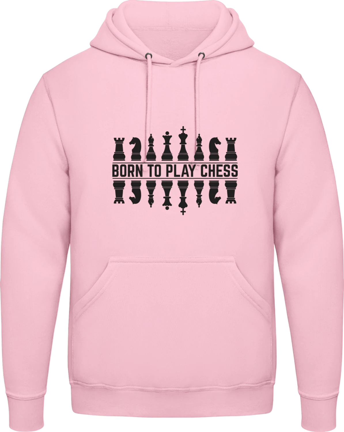 Born To Play Chess Unicolor - Baby pink AWDis man hoodie - Front