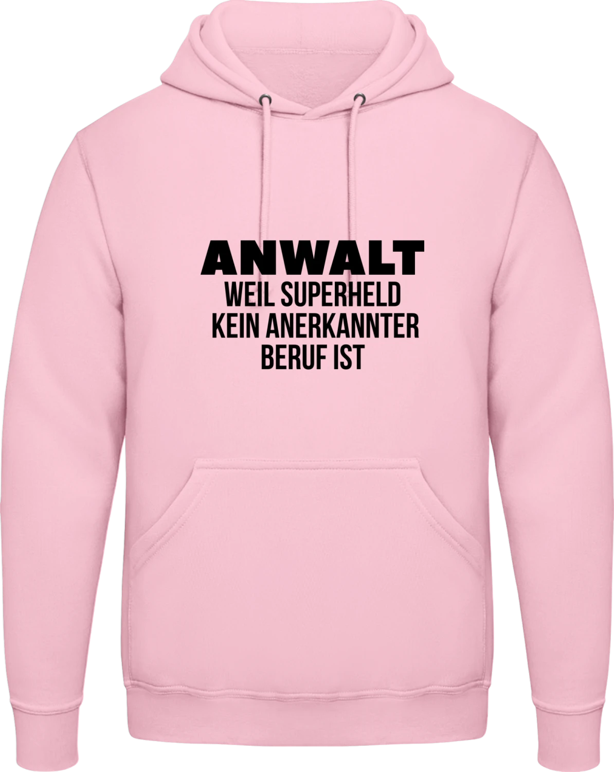 Anwalt weil Superheld kein anerkannter Beruf ist - Baby pink AWDis man hoodie - Front