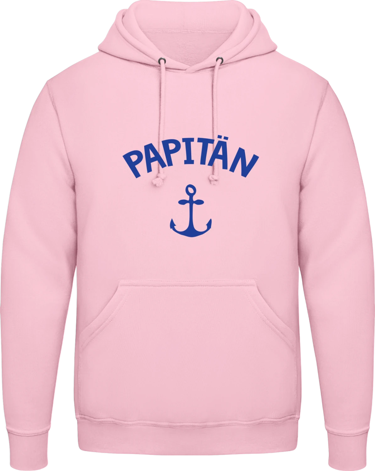 Papitän Anker - Baby pink AWDis man hoodie - Front