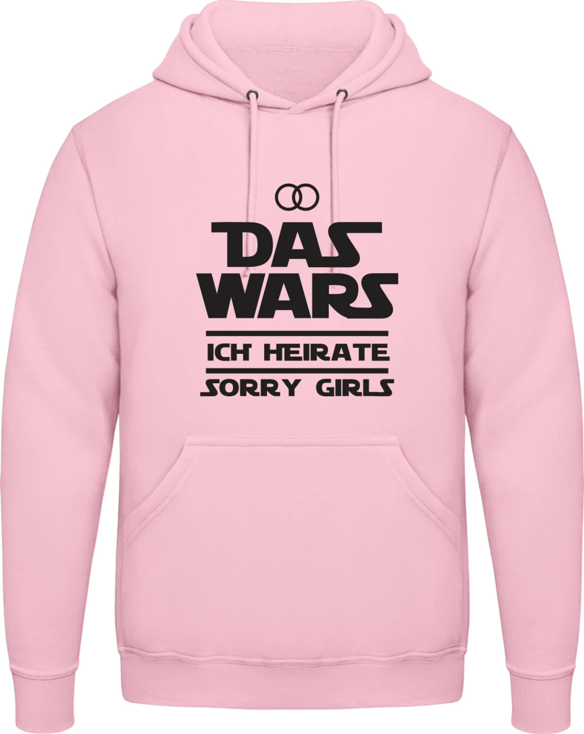 Das Wars ich heirate sorry Girls - Baby pink AWDis man hoodie - Front