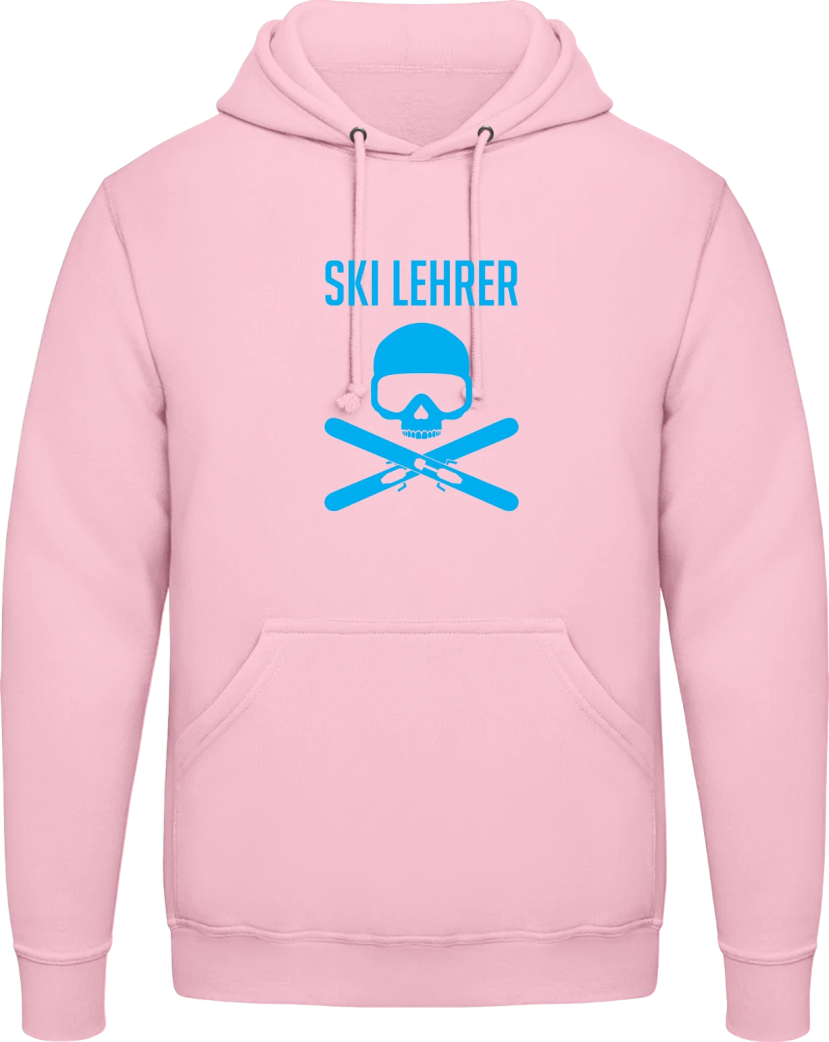 Ski Lehrer - Baby pink AWDis man hoodie - Front