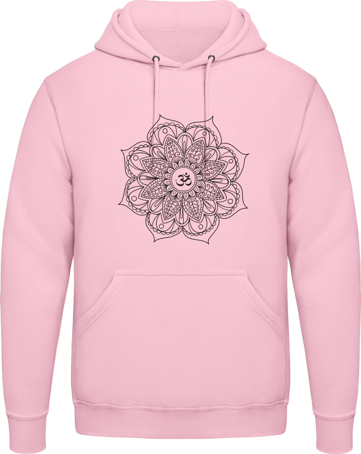 Yoga Chakras - Baby pink AWDis man hoodie - Front