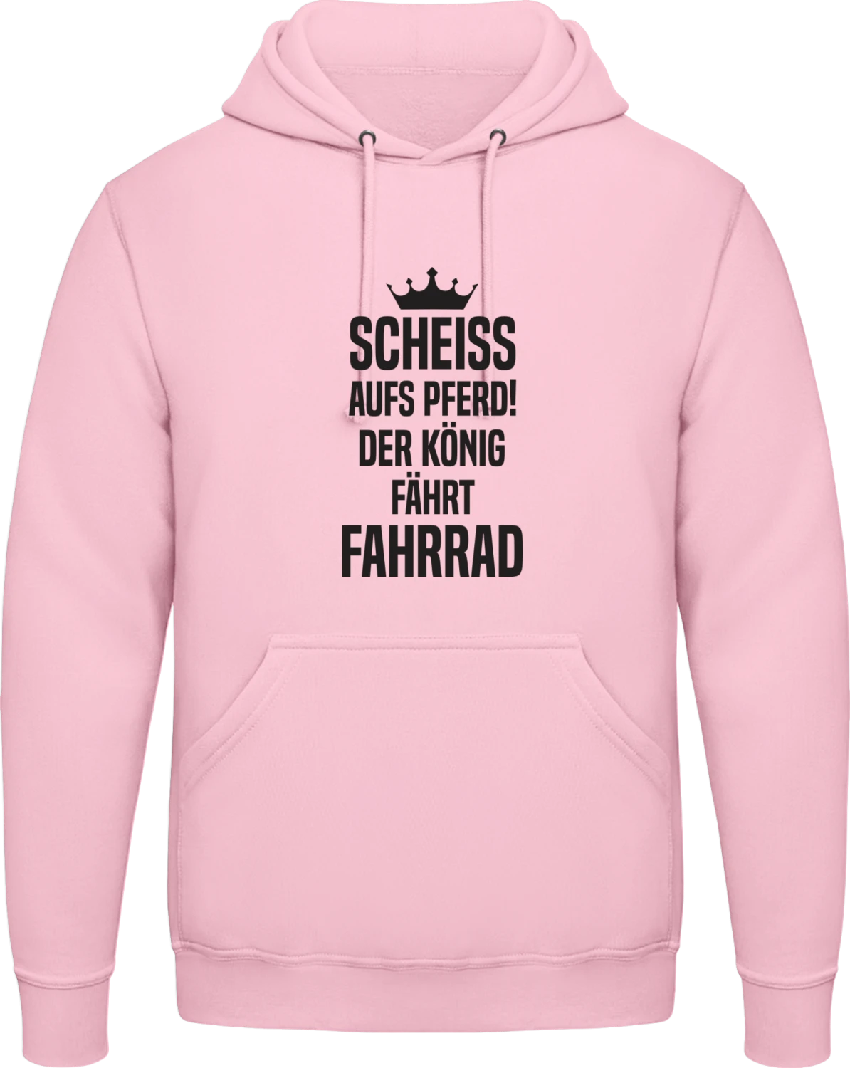 Der König fährt Fahrrad - Baby pink AWDis man hoodie - Front