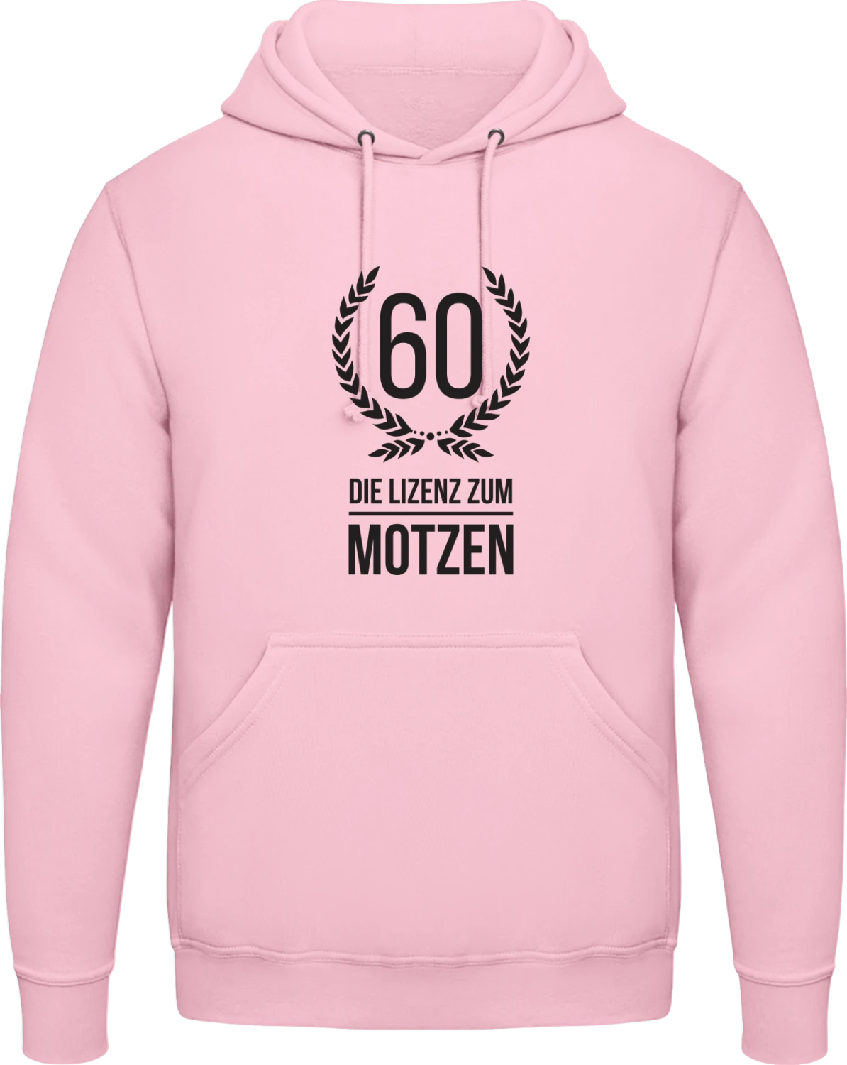 60 Jahre die Lizenz zum Motzen - Baby pink AWDis man hoodie - Front