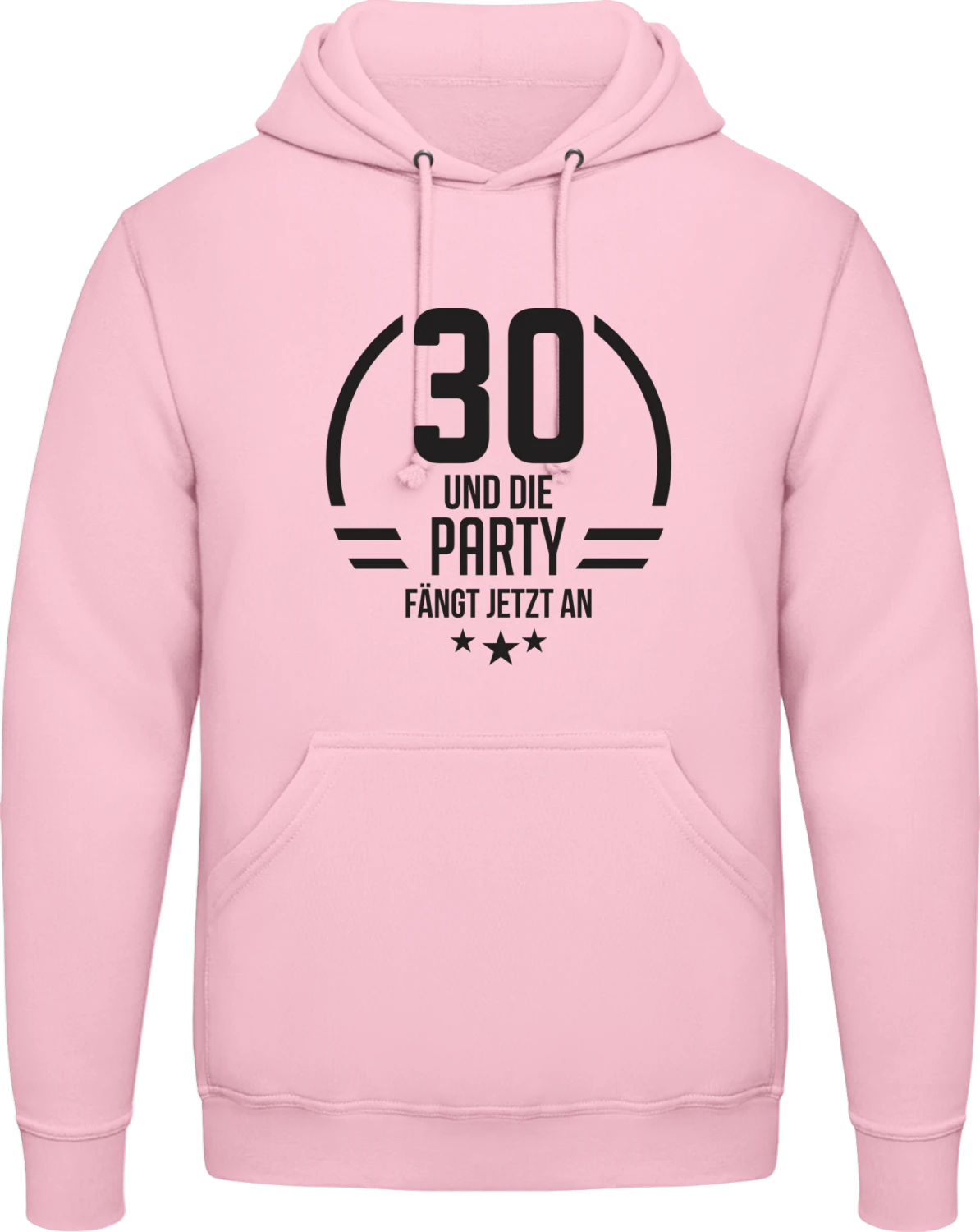 30 Und die Party geht jetzt los - Baby pink AWDis man hoodie - Front