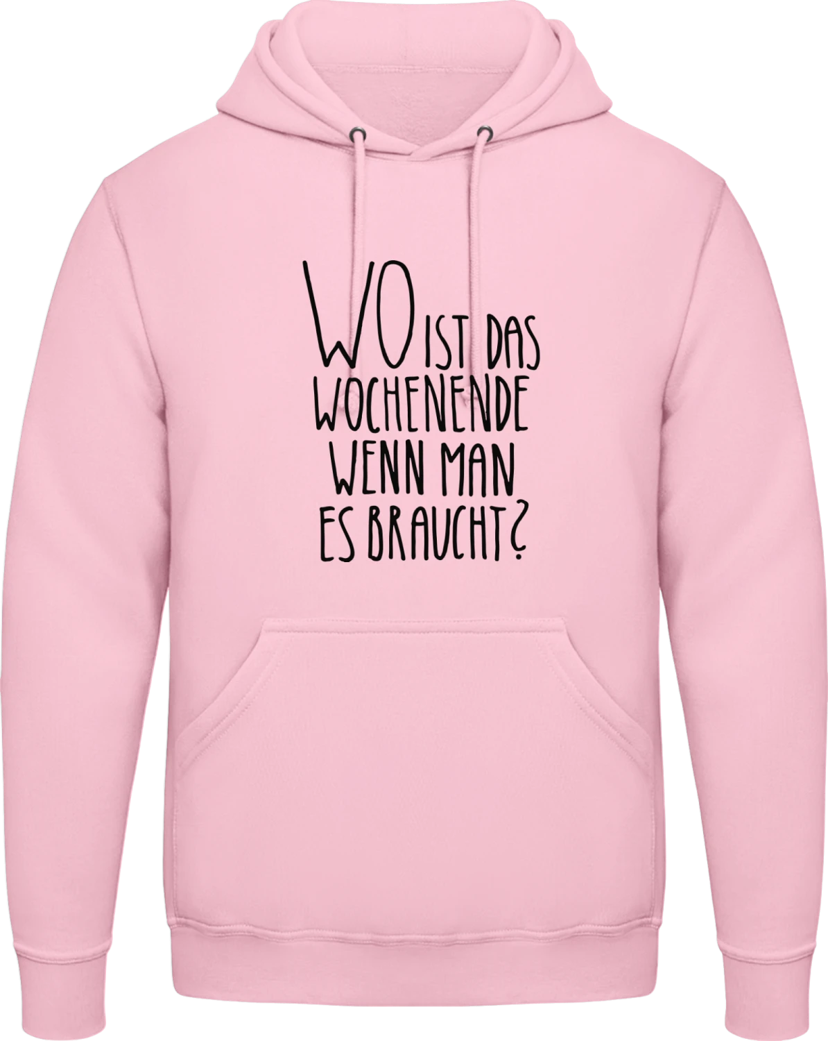 Snowboard Star - Baby pink AWDis man hoodie - Front