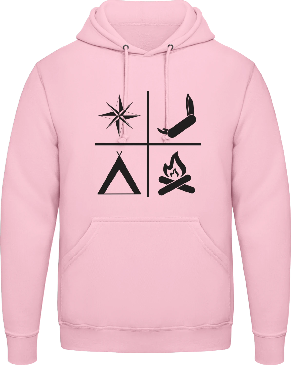 Pathfinder Tools - Baby pink AWDis man hoodie - Front