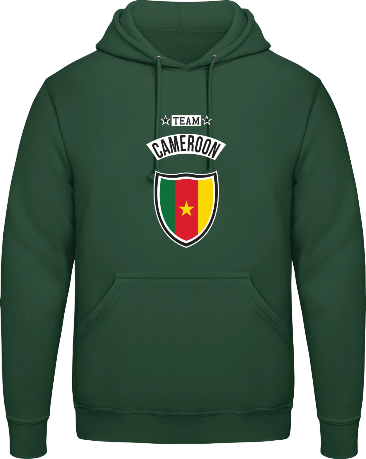 Team Cameroon - Bottle Green AWDis man hoodie - Front