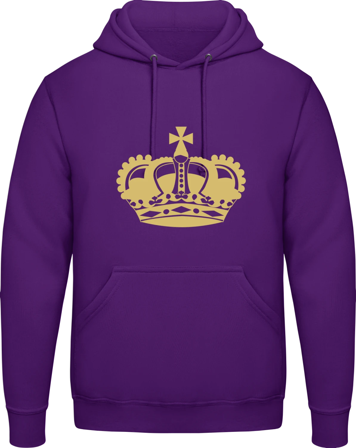 Crown - Purple AWDis man hoodie - Front