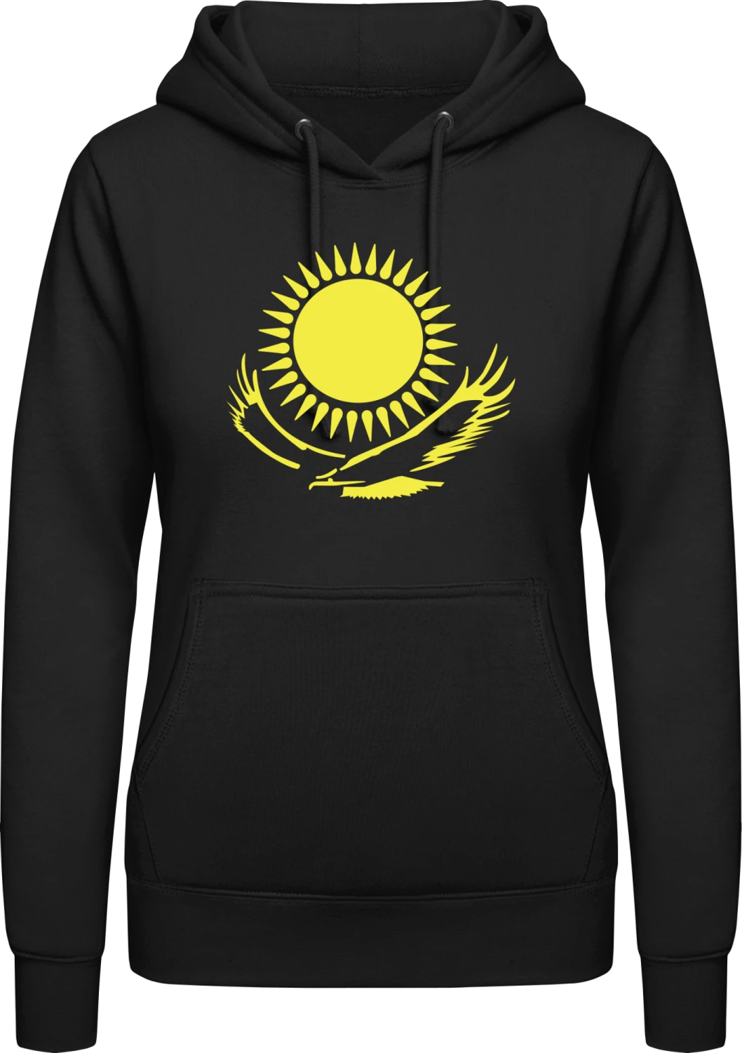 A Eagle In The Sun - Black AWDis ladies hoodie - Front