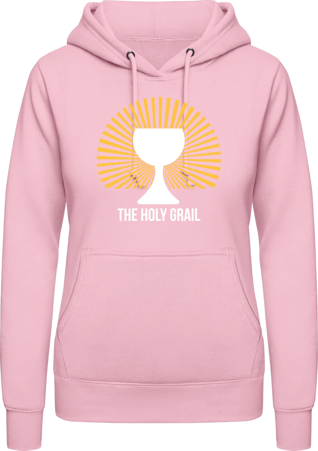 The Holy Grail - Baby pink AWDis ladies hoodie - Front