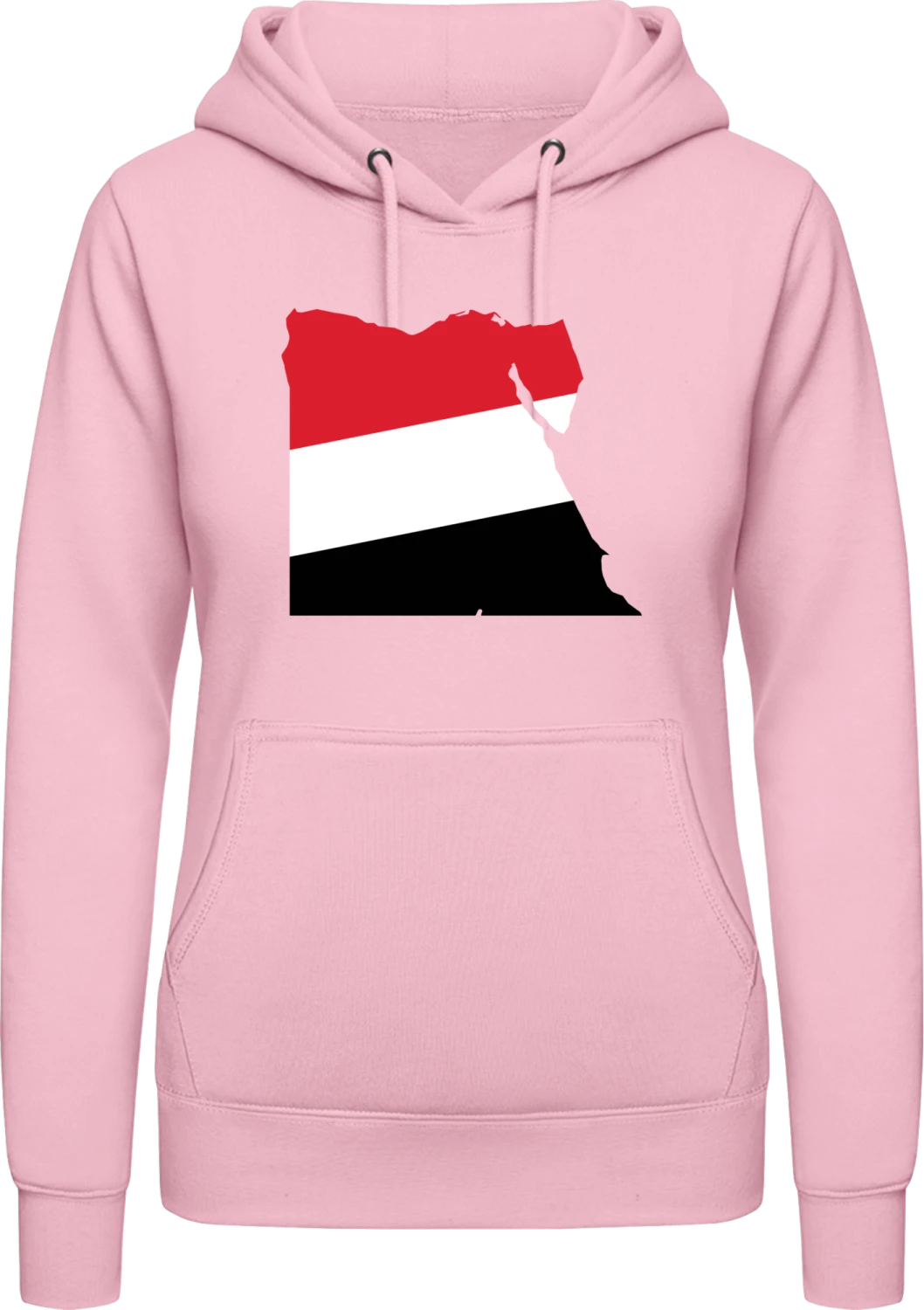 Egypt - Baby pink AWDis ladies hoodie - Front