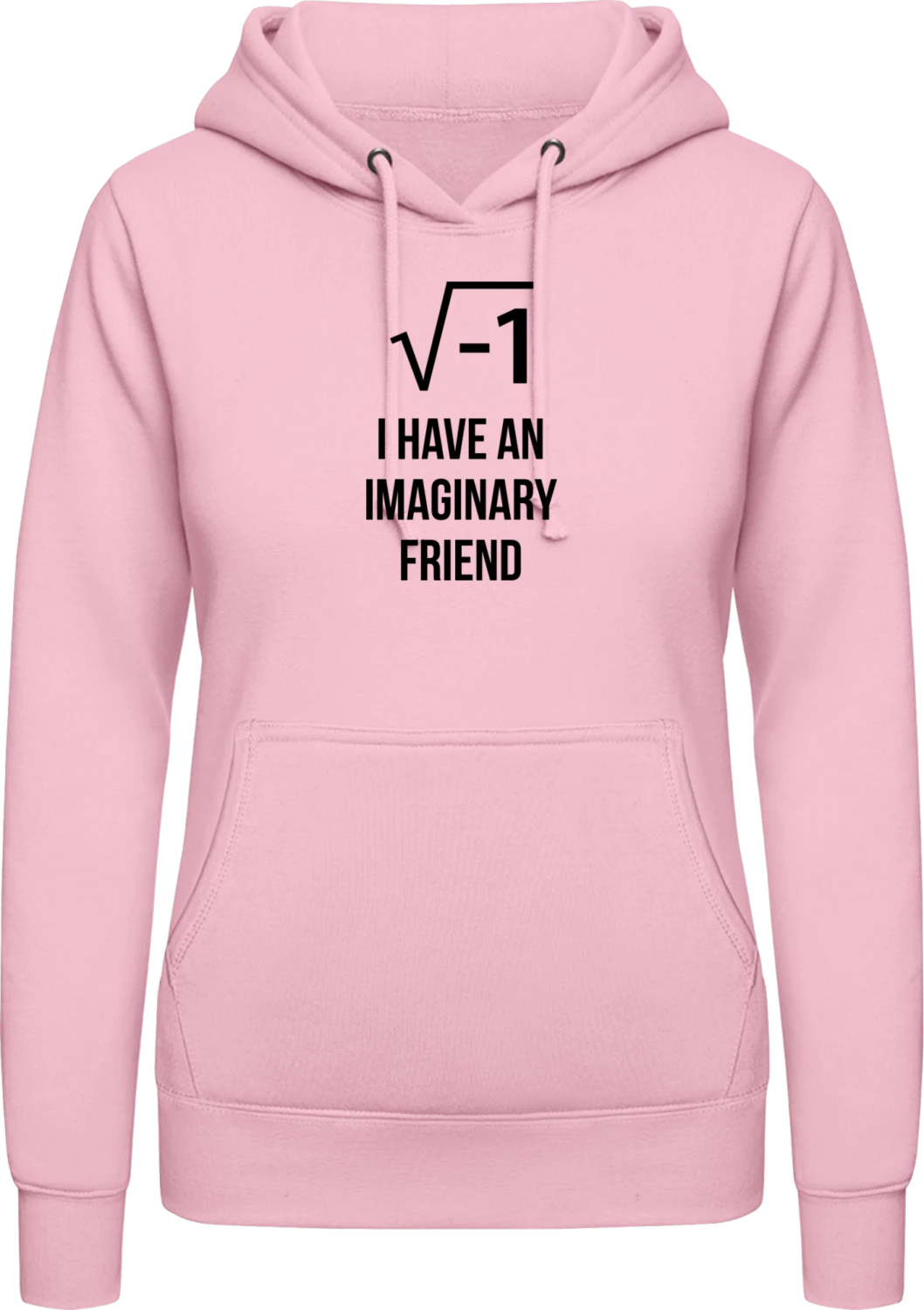 Imaginary Friend - Baby pink AWDis ladies hoodie - Front