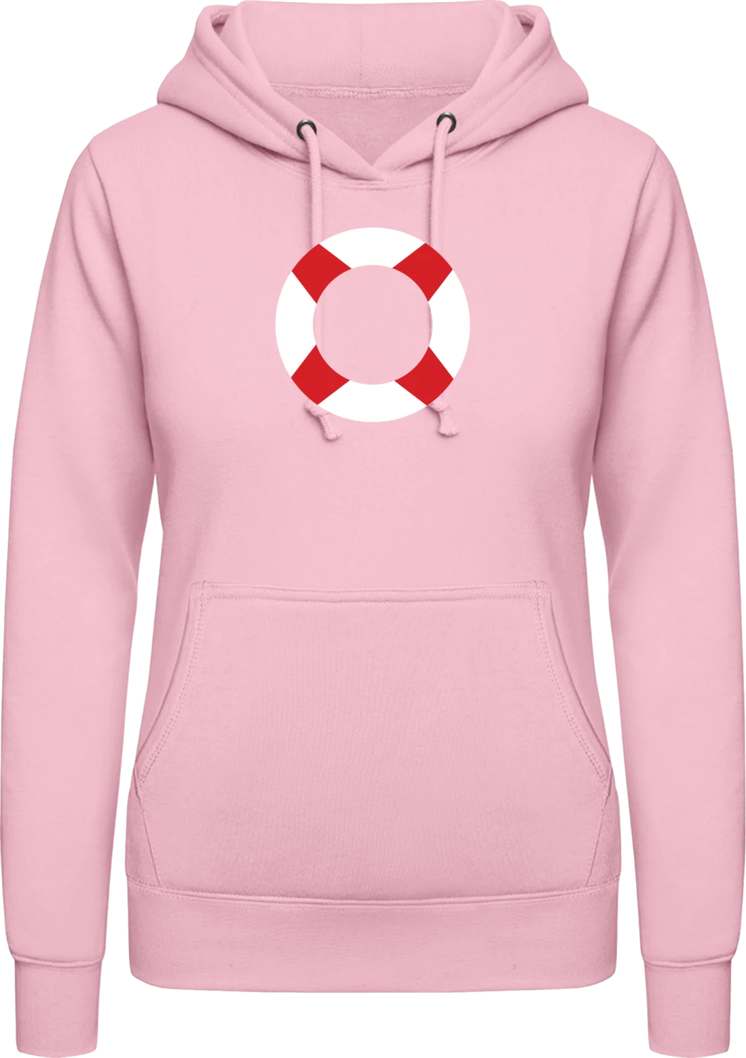 Rettungs band - Baby pink AWDis ladies hoodie - Front