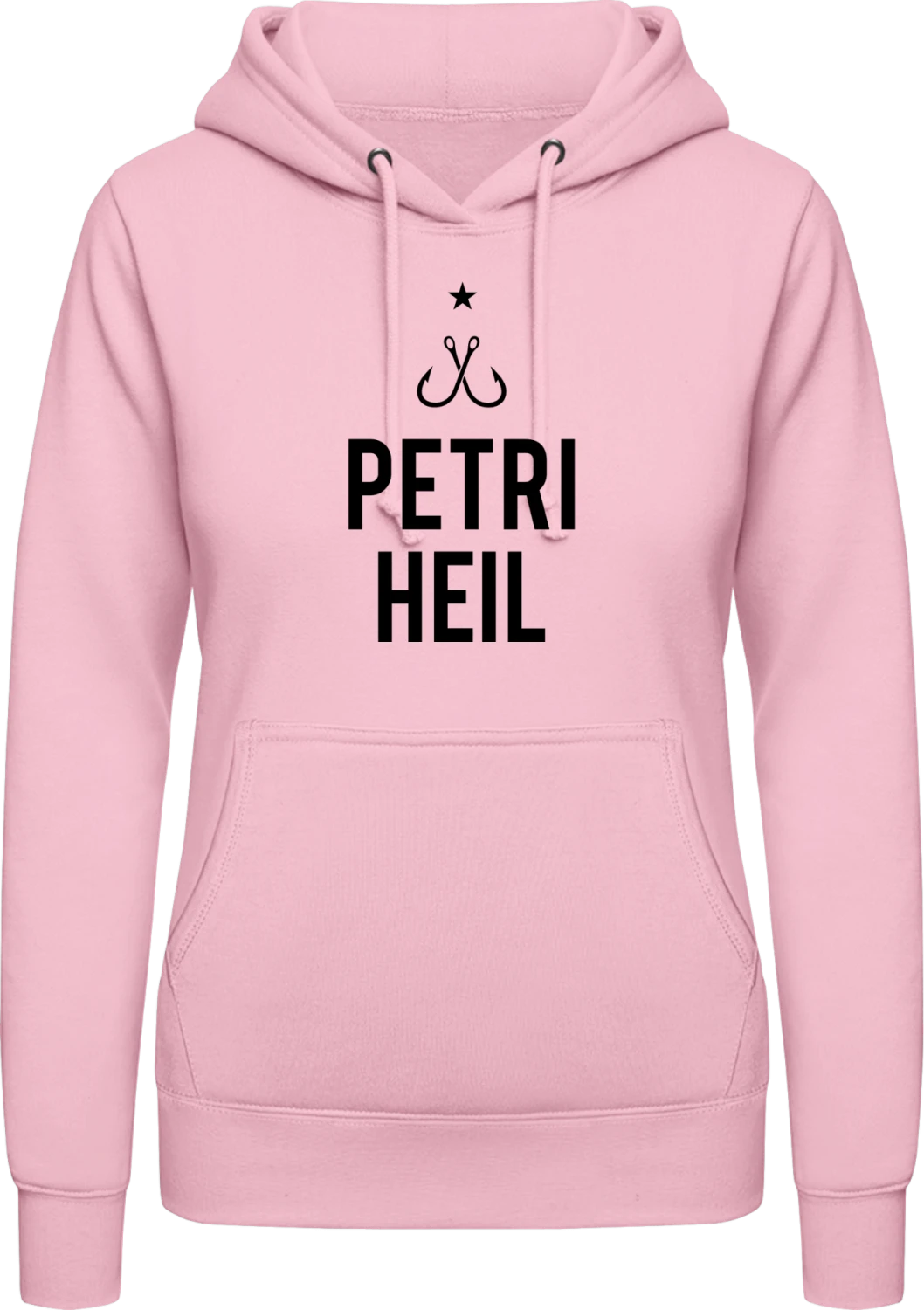 Petri Heil - Baby pink AWDis ladies hoodie - Front