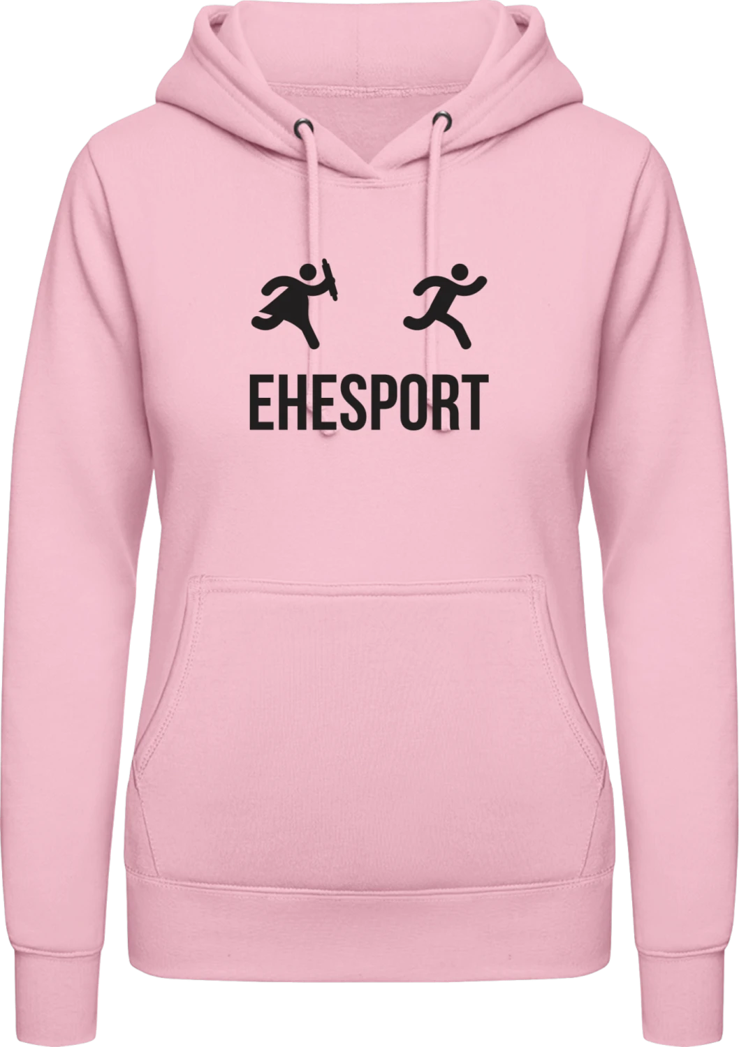 Ehesport - Baby pink AWDis ladies hoodie - Front