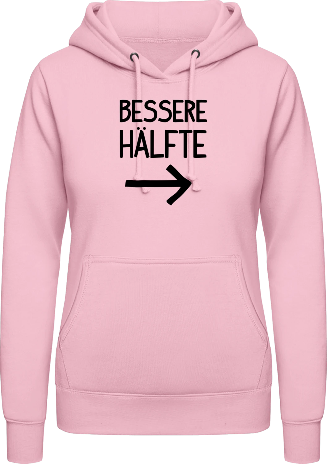 Rechte Bessere Hälfte - Baby pink AWDis ladies hoodie - Front