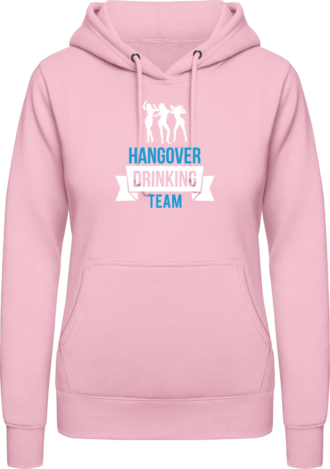 Girls Hangover Drinking Team - Baby pink AWDis ladies hoodie - Front