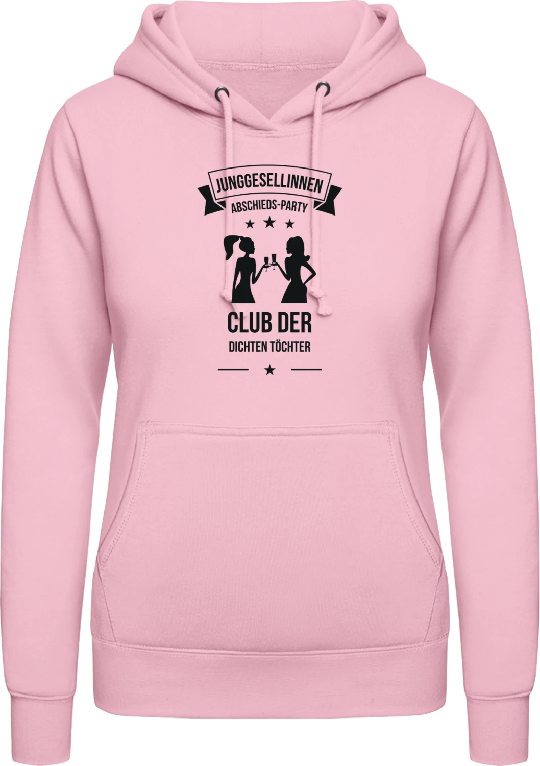 Club der dichten Töchter - Baby pink AWDis ladies hoodie - Front