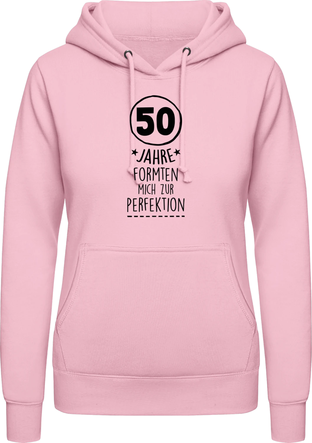 50 Jahre formten mich zur Perfektion - Baby pink AWDis ladies hoodie - Front