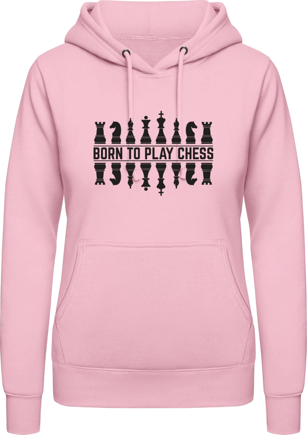 Born To Play Chess Unicolor - Baby pink AWDis ladies hoodie - Front