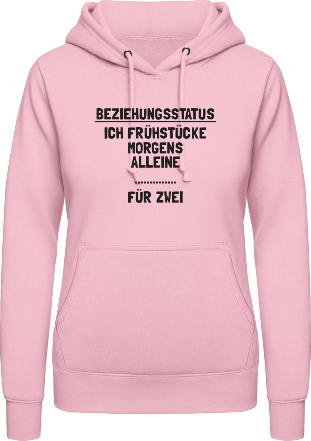 Beziehungsstatus - Baby pink AWDis ladies hoodie - Front