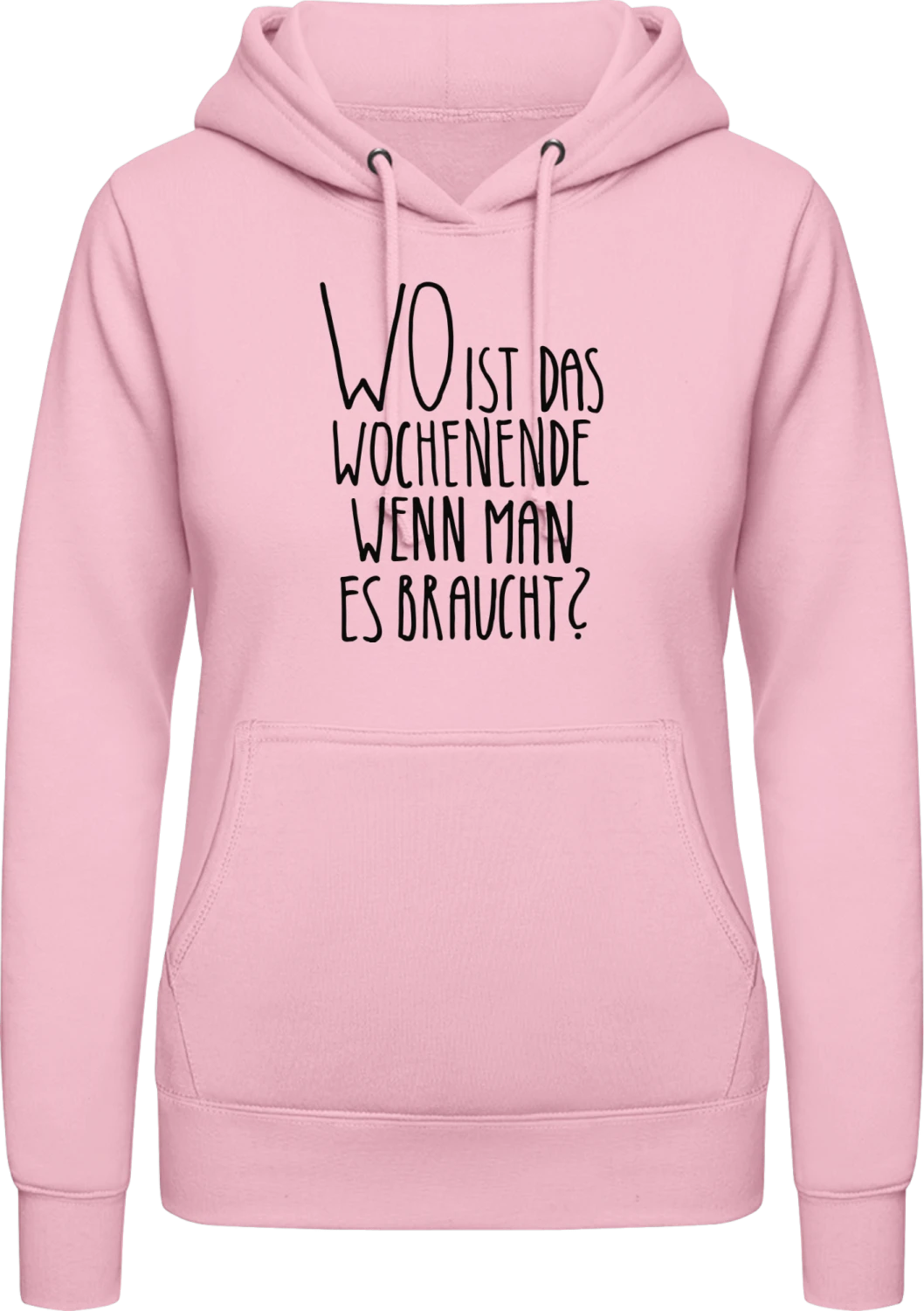 Snowboard Star - Baby pink AWDis ladies hoodie - Front