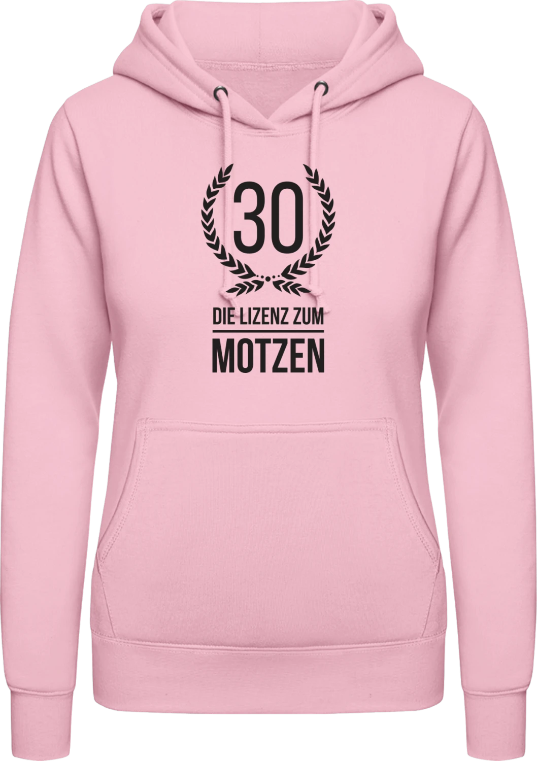 30 Jahre die Lizenz zum Motzen - Baby pink AWDis ladies hoodie - Front