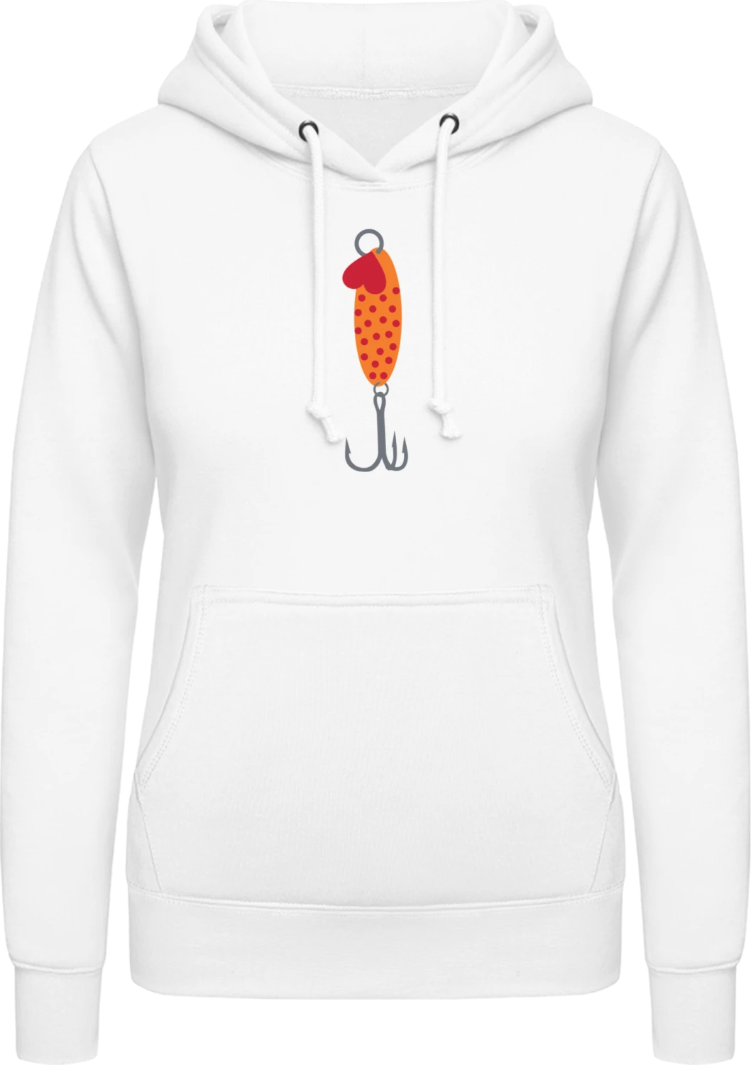 Spinner - Arctic white AWDis ladies hoodie - Front