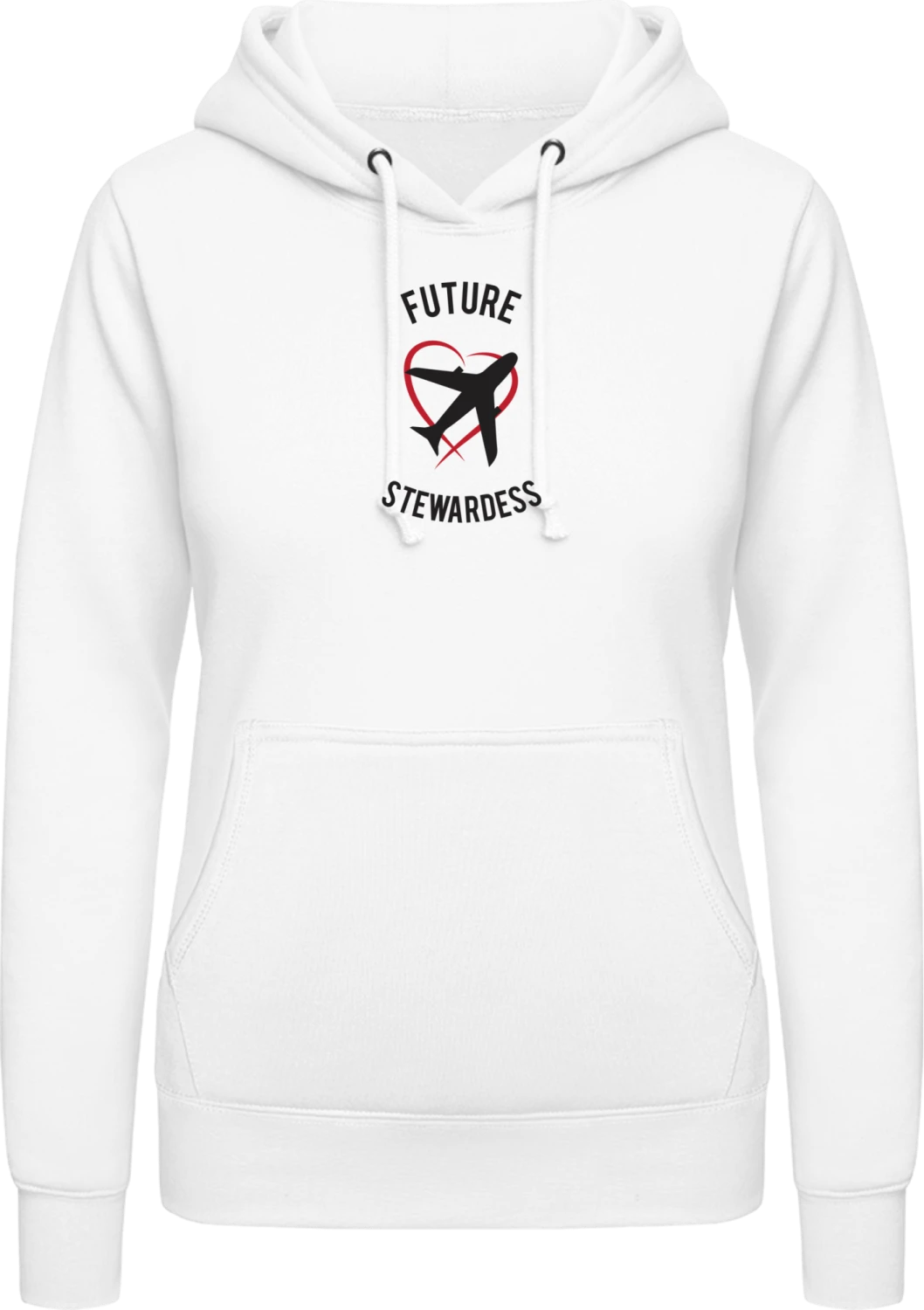 Future Stewardess - Arctic white AWDis ladies hoodie - Front