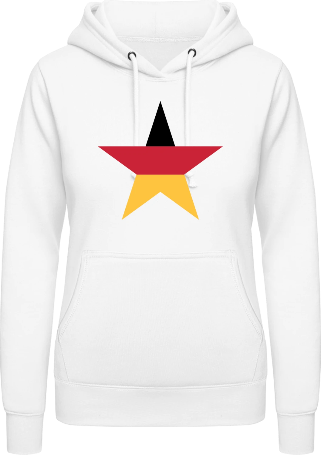 German Star - Arctic white AWDis ladies hoodie - Front