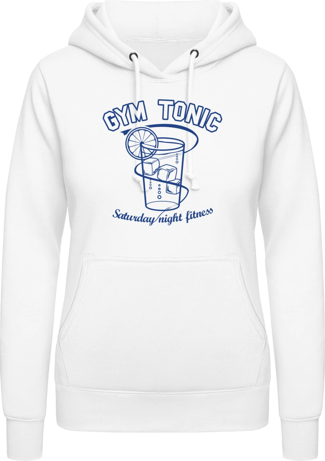 Gym Tonic - Arctic white AWDis ladies hoodie - Front