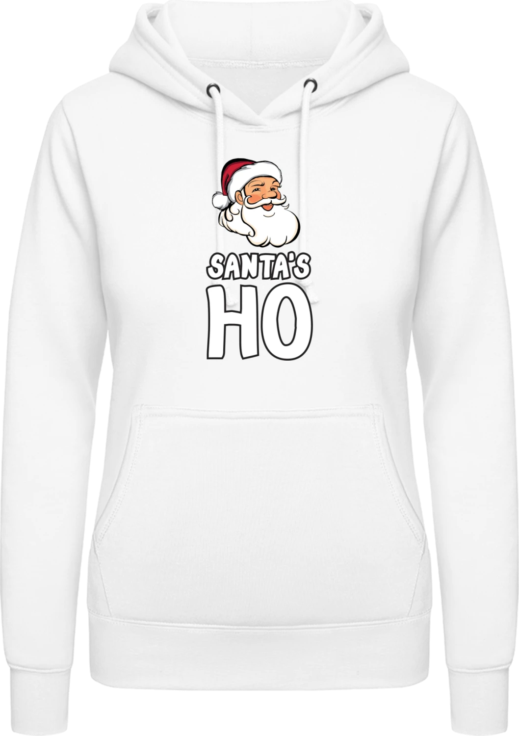 Santa's Ho - Arctic white AWDis ladies hoodie - Front