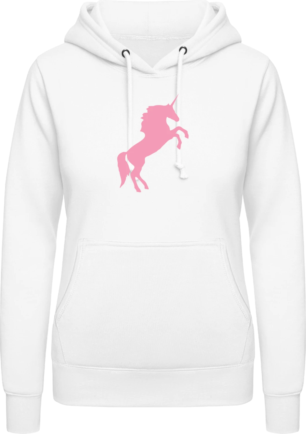 Unicorn Silhouette - Arctic white AWDis ladies hoodie - Front