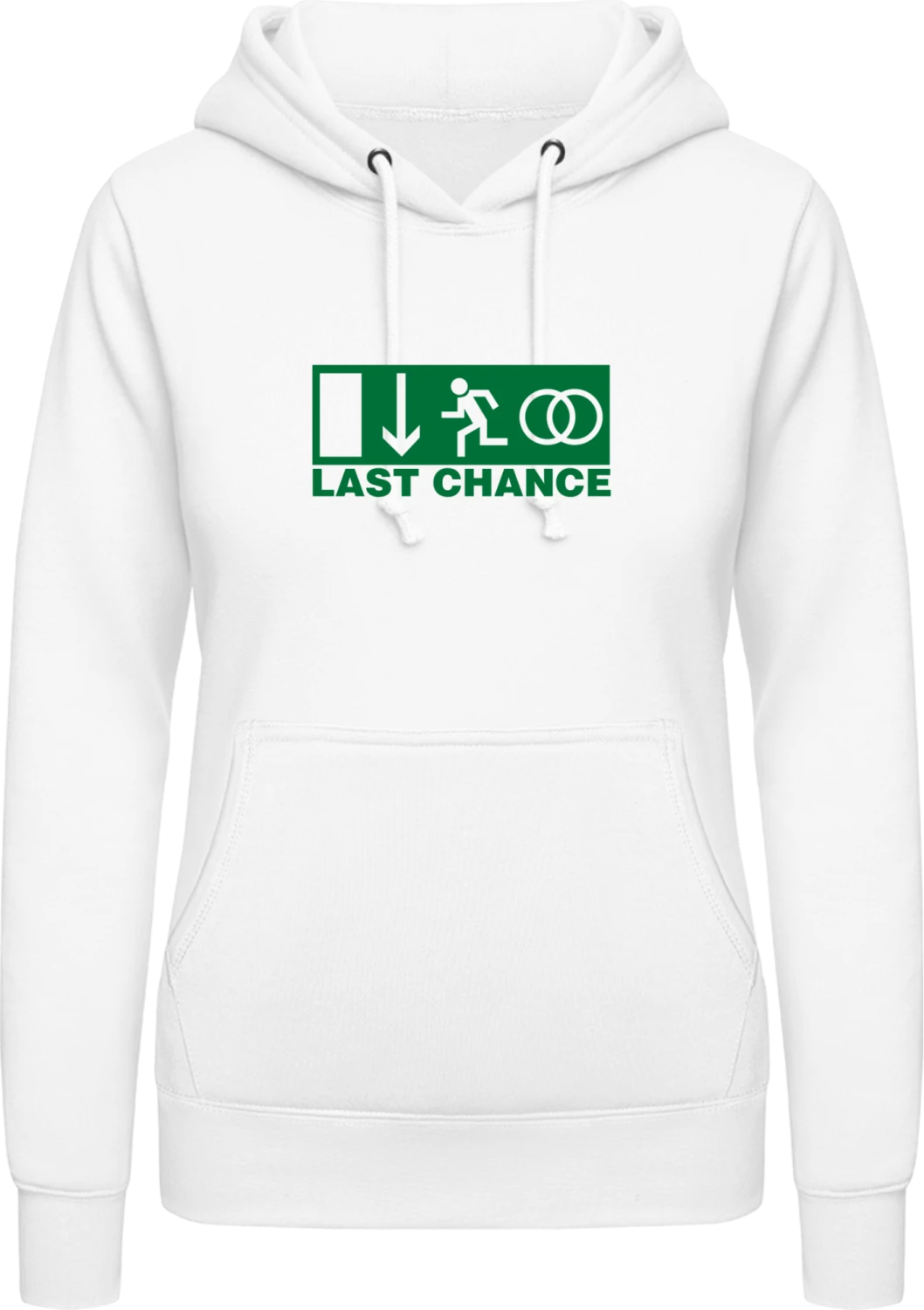 Last Chance - Arctic white AWDis ladies hoodie - Front