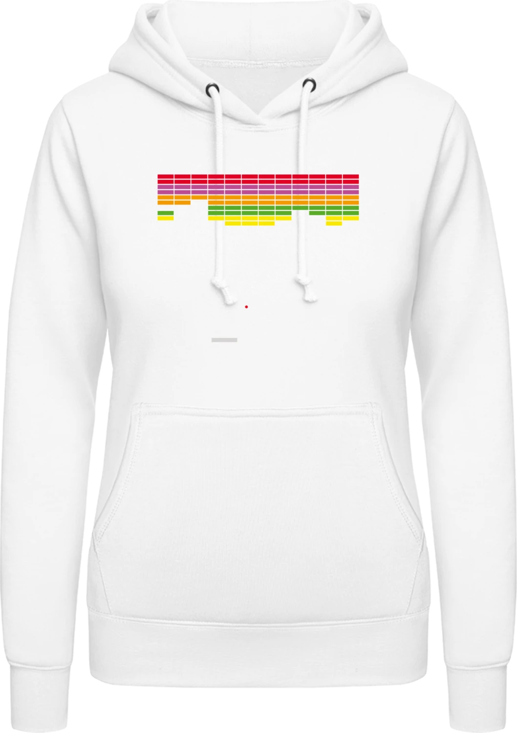 Blocks - Arctic white AWDis ladies hoodie - Front