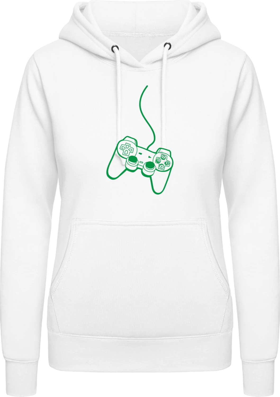 PS3 Controller - Arctic white AWDis ladies hoodie - Front