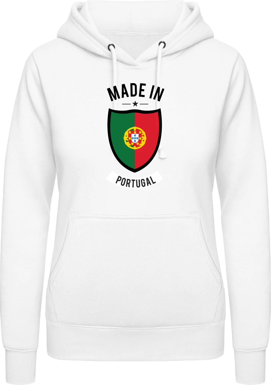 Made in Portugal - Arctic white AWDis ladies hoodie - Front