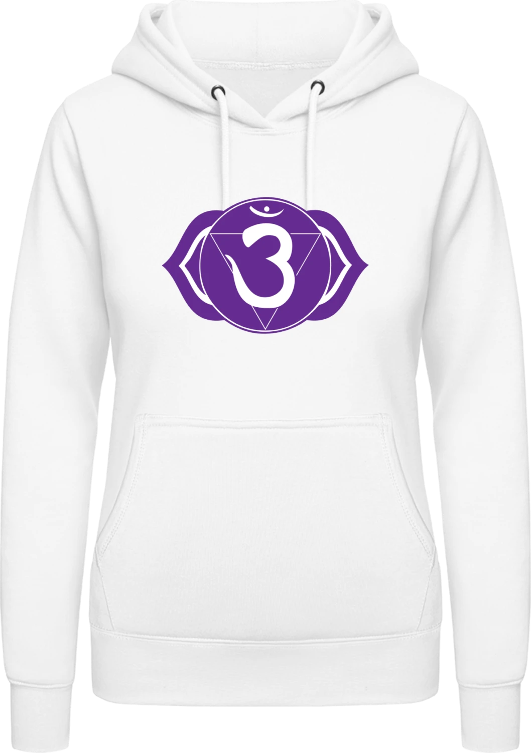 Chakra Ajna - Arctic white AWDis ladies hoodie - Front