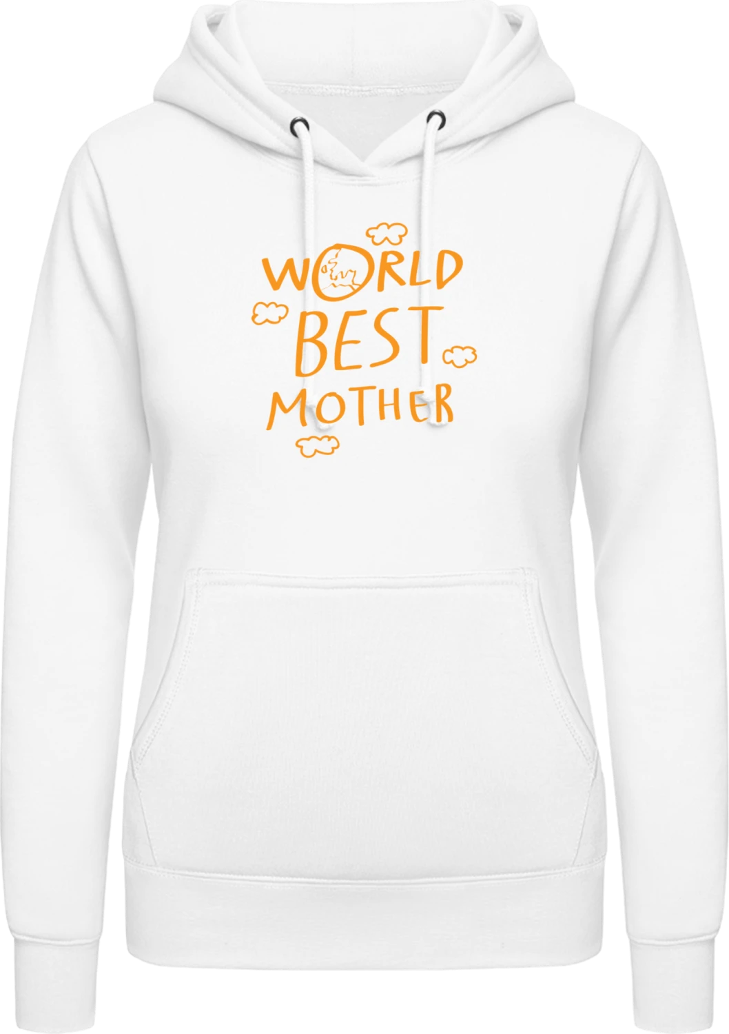 World Best Mother - Arctic white AWDis ladies hoodie - Front