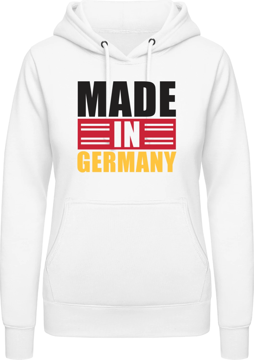 Made In Germany Typo - Arctic white AWDis ladies hoodie - Front