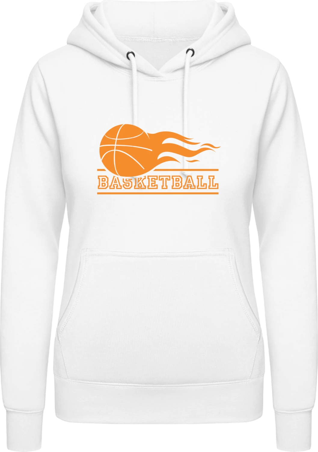 Basketball - Arctic white AWDis ladies hoodie - Front