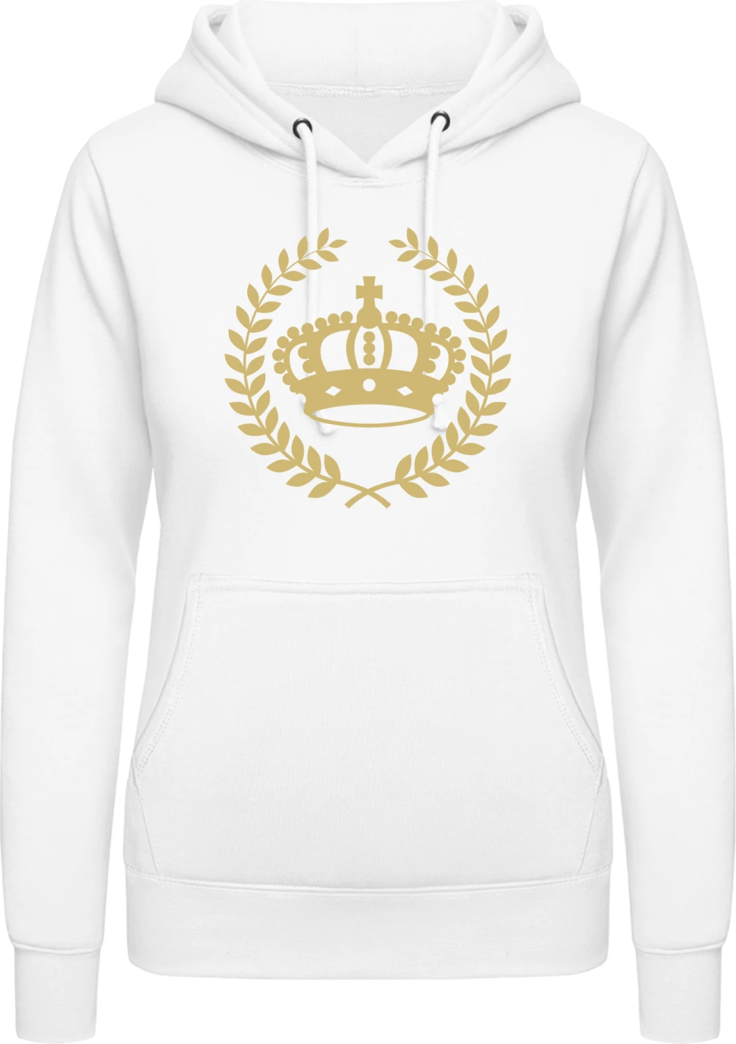 Prize Crown - Arctic white AWDis ladies hoodie - Front