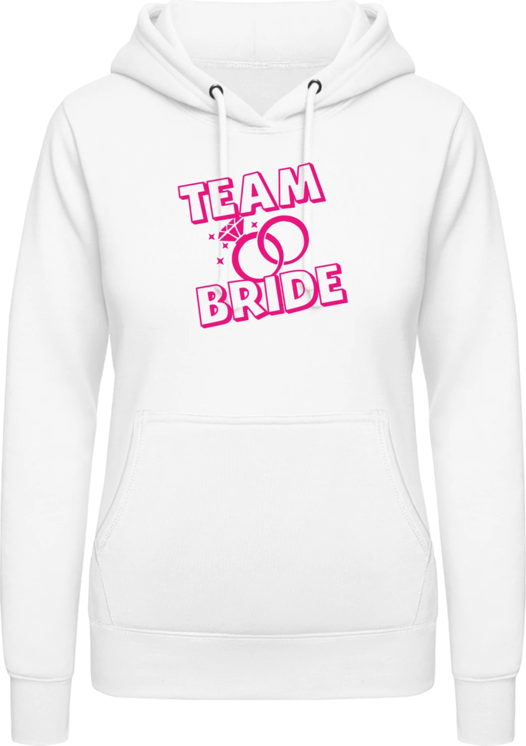 Team Bride Stag Night - Arctic white AWDis ladies hoodie - Front