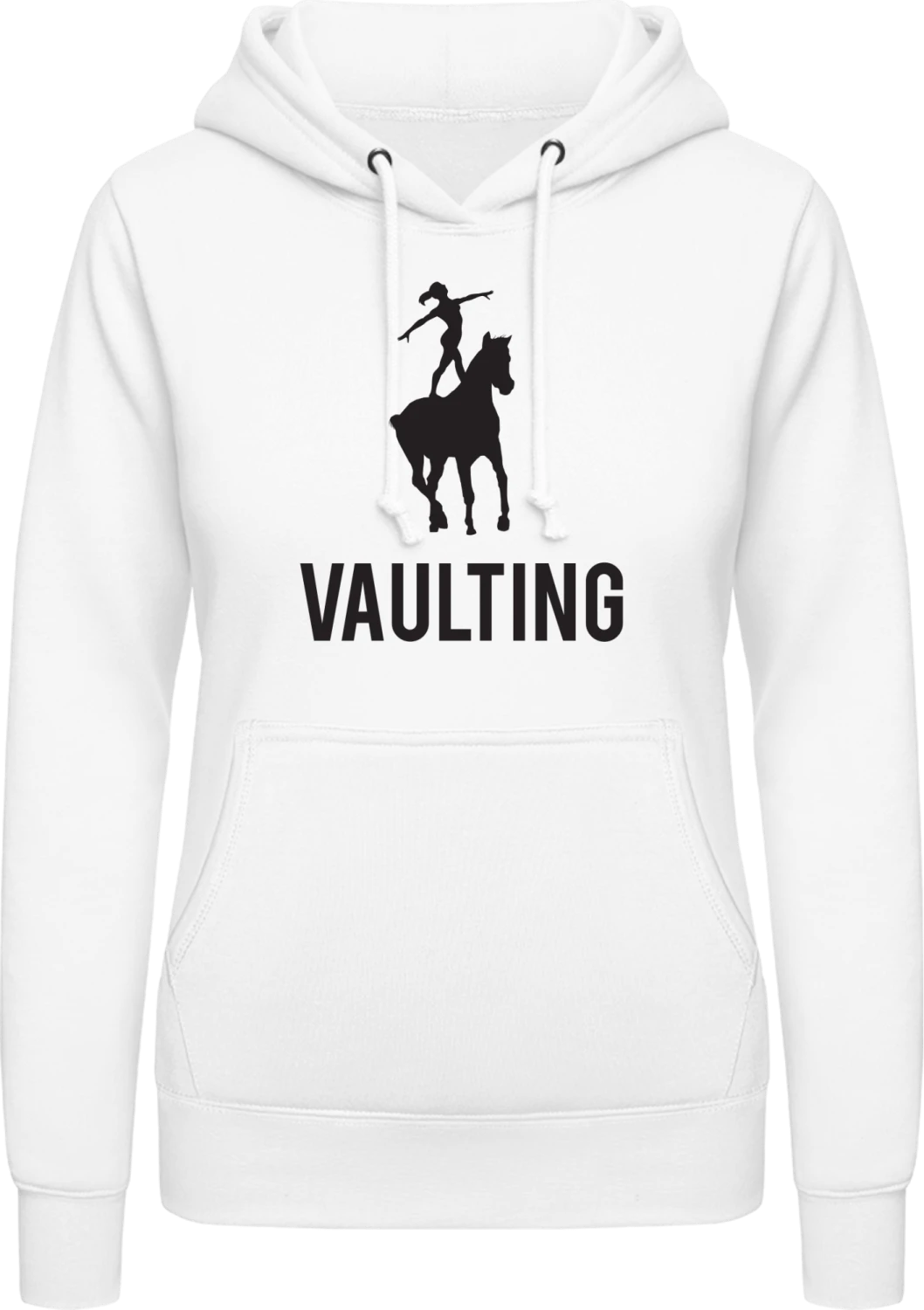 Vaulting - Arctic white AWDis ladies hoodie - Front